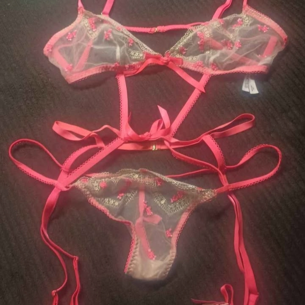Victoria's Secret Pink Bralette and Bikini Set